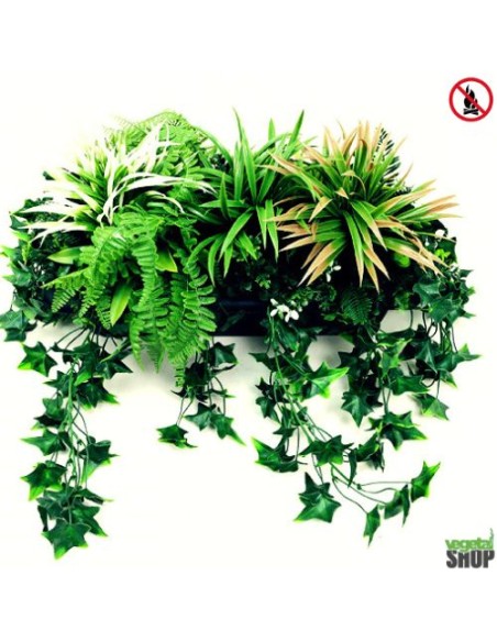 Jardinière végétaux artificiels10+1 gratuite ANTI UV Ignifugé L60cm vegetal shop