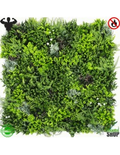 Mur végétal ignifugé HAWAI 1M2 best seller restaurant anti FEU UV vegetal shop