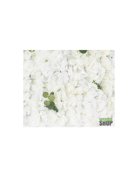 Mur FLEUR BLANCHE Lot 10+1 gratuite ARABELLA 60x40 cm décoration mariage salon coiffure beaute vegetal shop