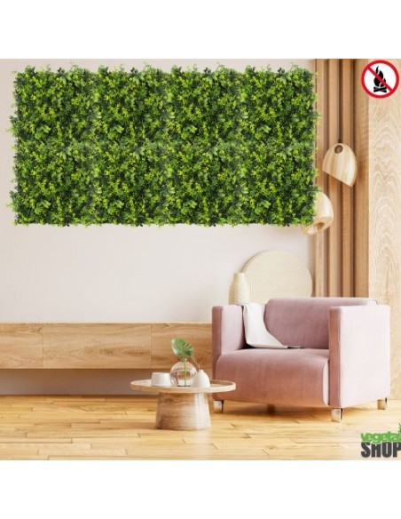 LOT 10+1 gratuite Mur végétal ignifugé BARBA 1M2 décoration restaurant boutique magasin anti FEU UV vegetal shop