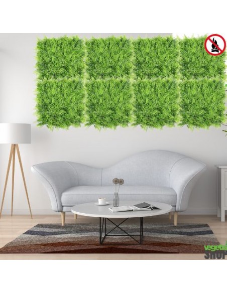 LOT 10+1 offerte Mur végétal ignifugé VERDA 1M2 décoration restaurant boutique magasin anti FEU UV vegetal shop