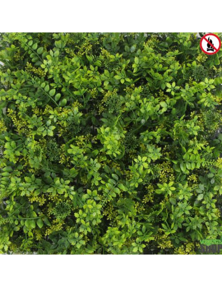 Mur végétal ignifugé BALIA 1M2 artificiel décoration restaurant magasin anti FEU UV vegetal shop