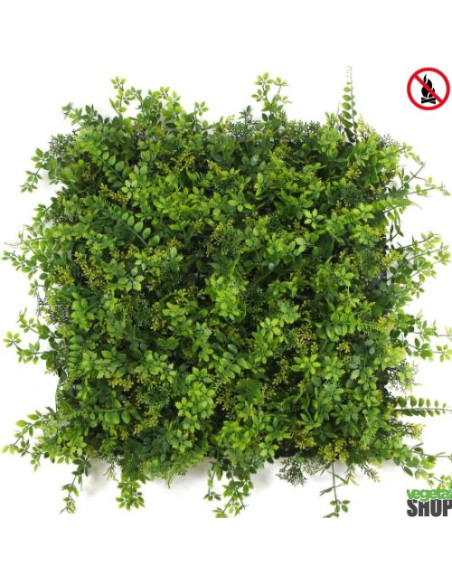 LOT 10+1 offert Mur végétal ignifugé BALIA 1M2 artificiel décoration restaurant magasin ignifugé anti FEU UV vegetal shop
