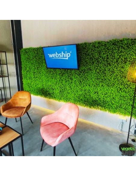 Mur végétal ignifugé SUMMERIA 1M2 artificiel décoration restaurant magasin anti FEU UV vegetal shop