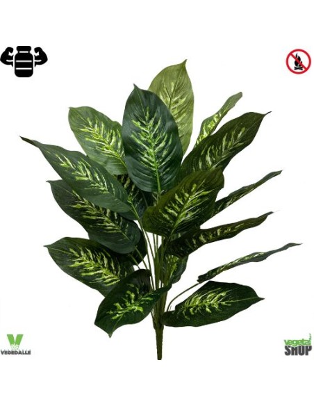 Dieffenbachia Seguine 50cm artificiel plante ignifuge anti-feu vegetal shop