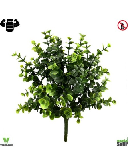 Eucalyptus bush 33 cm artificiel plante ignifuge anti-feu vegetal shop