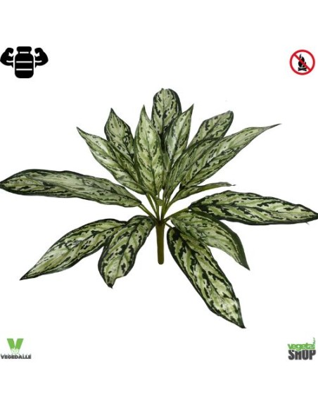 Silver queen 38 cm artificiel plante ignifuge anti-feu vegetal shop