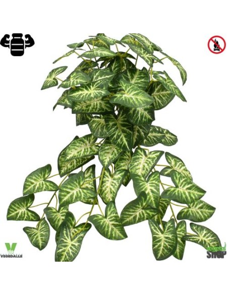 Syngonium tombant XL 70 cm artificiel plante ignifuge anti-feu vegetal shop