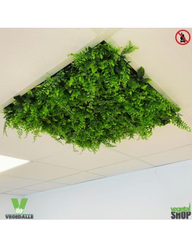 Plafond Lot 6 Dalle végétale VERDA CLASSIQUE 60/60cm ANTI FEU IGNIFUGÉ artificiel vegetal shop
