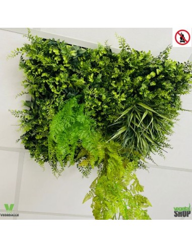 Plafond Lot 6 Dalle végétale VEGEDALLE VERDA PREMIUM 60/60cm 100% IGNIFUGÉ artificiel Pret à poser vegetal shop