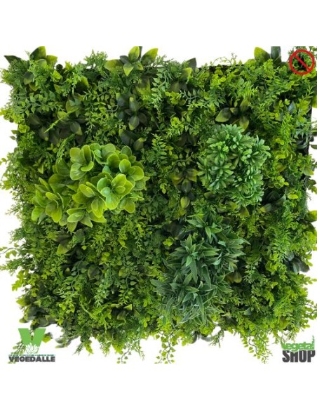 Plafond Lot 5 Dalle végétale VEGEDALLE VERDA PREMIUM Vert 60/60cm ANTI FEU IGNIFUGÉ artificiel vegetal shop