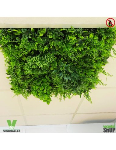Plafond Lot 5 Dalle végétale VEGEDALLE VERDA PREMIUM Vert 60/60cm ANTI FEU IGNIFUGÉ artificiel vegetal shop