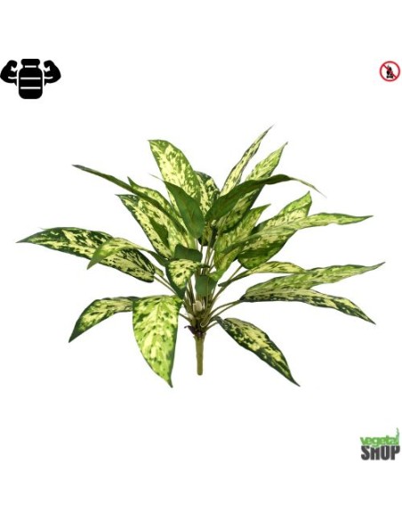 Aglaonema 50 cm artificiel plante ignifuge anti-feu vegetal shop