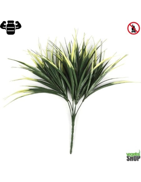 Large grass jaune vert 30cm artificiel plante ignifuge anti-feu vegetal shop