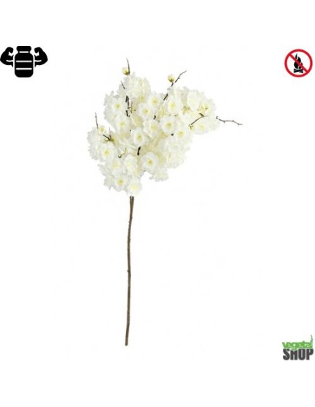 Fleur de Cerisier blanc Plante artificielle ignifuge anti feu 93 cm vegetal shop