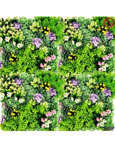 Mur de FLEUR SUCCULIA 1M2 décoration institut beaute esthetisme anti UV extérieur vegetal shop