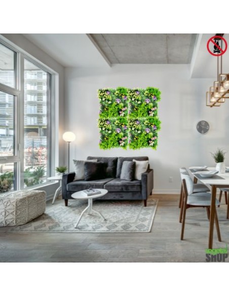 Lot 10+1 offert Mur de FLEUR SUCCULIA 1M2 décoration institut beaute esthetisme anti UV extérieur vegetal shop