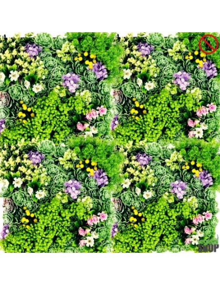 Lot 10+1 offert Mur de FLEUR SUCCULIA 1M2 décoration institut beaute esthetisme anti UV extérieur vegetal shop