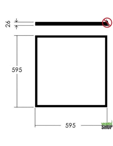 Dalle LED blanche FROID Lot 2 pour faux-plafond ignifugé 60x60 Vegetal Shop