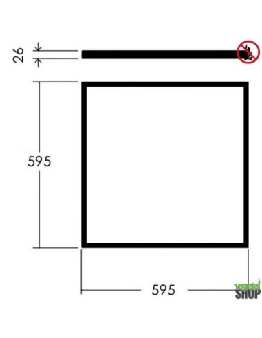 Dalle LED blanche CHAUD Lot 2 pour faux-plafond ignifugé 60x60 Vegetal Shop