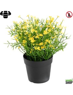 Fleur X12 marguerite jaune petite Plante artificielle ignifuge anti feu vegetal shop